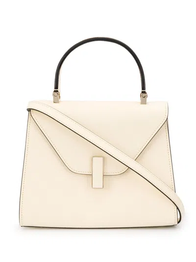 Valextra Iside Mini Leather Handbag In White