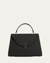 Valextra Iside Mini Leather Satchel Bag In Black