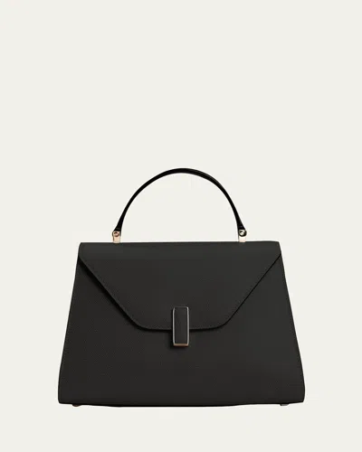 Valextra Iside Mini Leather Satchel Bag In Black