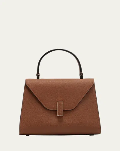 Valextra Iside Mini Leather Satchel Bag In Mcc Chocolate