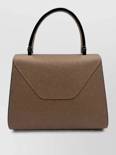 Valextra Iside Mini Leather Shoulder Bag In Brown