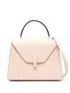 Valextra Iside Pebbled-leather Crossbody Bag In Neutrals