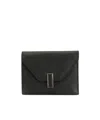 Valextra Iside Trifold Calfksin Wallet In Black