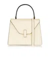 Valextra Micro Iside Grain Leather Top Handle Bag In Nude