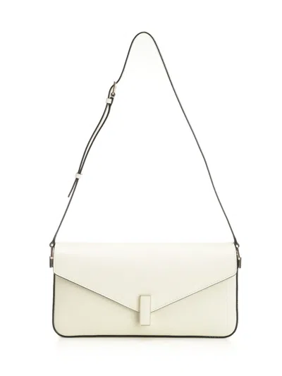 Valextra Iside Shoulder Vitello Eco Crossbody Bags White