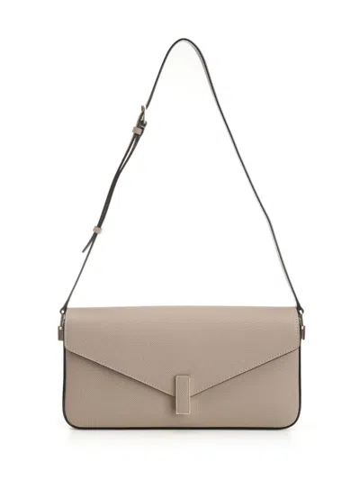 Valextra Iside Shoulder Vitello Soft Crossbody Bags Beige