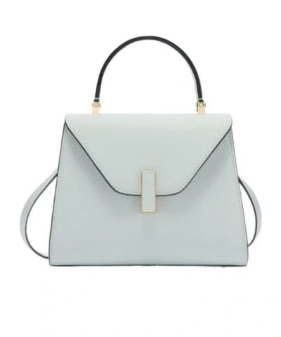 Valextra Iside Top Handle Mini Bag In Ice-blue