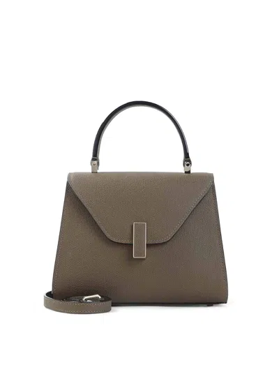 Valextra Iside Top Handle Mini Bag In Light Brown