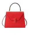 Valextra Iside Leather Mini Tote Bag In Red