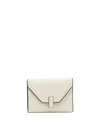 Valextra Isis Trifold Wallet Textured Finish Envelope In White
