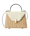 Valextra Iside Wicker Top Handle Medium Bag In Brown