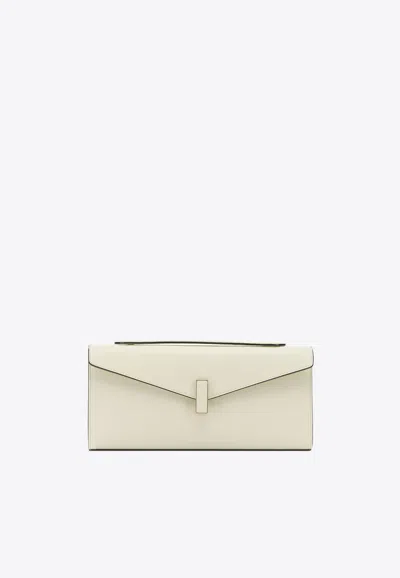 Valextra Isis Clutch Bag In White