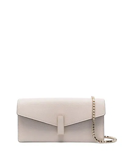 Valextra Isis Clutch With Chain Bag Bags In Beige