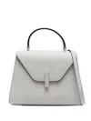 Valextra Iside Leather Tote Bag In White