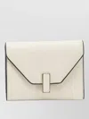 Valextra Isis Trifold Wallet Textured Finish Envelope In White