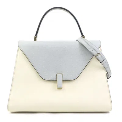Pre-owned Valextra Ivory Leather Handbag Shoulder Bag () In Multi