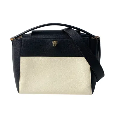 Pre-owned Valextra Ivory Leather Handbag Shoulder Bag () In Multi