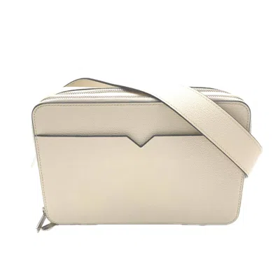Pre-owned Valextra Ivory Leather Shoulder Bag ()