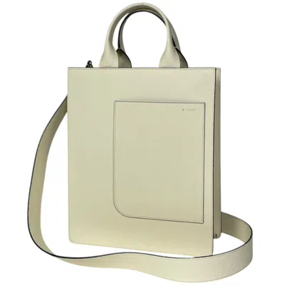 Pre-owned Valextra Ivory Leather Tote Bag ()