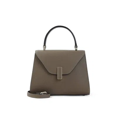 Valextra Khaki Iside Top Handle Mini Bag In Brown