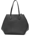 Valextra Large Vivi Leather Tote Bag In Black