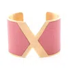 Valextra Leather Bangle In Pink