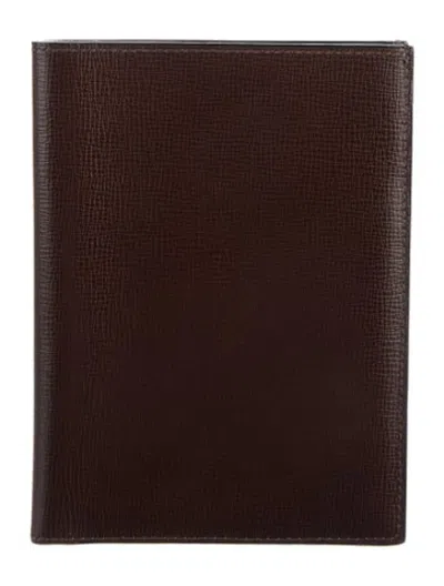 Pre-owned Valextra Leather Bifold Wallet In Brown