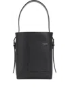 Valextra Structured Bucket Bag In Black Calf Leather