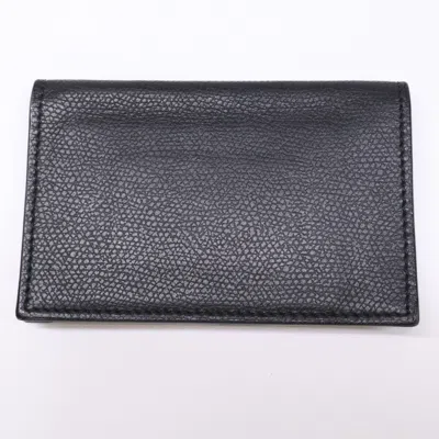 Pre-owned Valextra Leather Business Card Case () In Black
