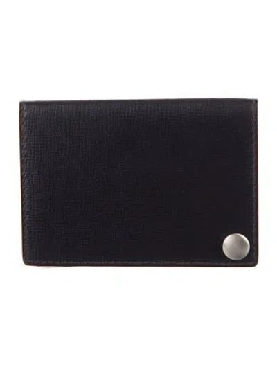 Pre-owned Valextra Leather Card Holder In Blue