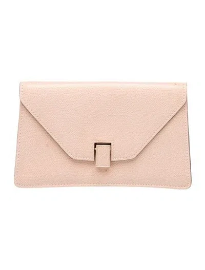 Pre-owned Valextra Leather Clutch In Pink