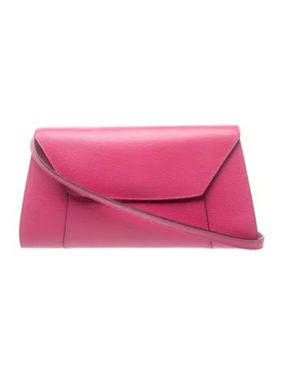 Pre-owned Valextra Leather Clutch In Pink