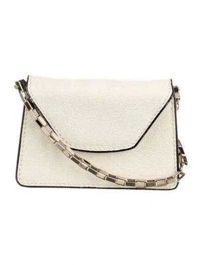Pre-owned Valextra Leather Coin Pouch In Neutral