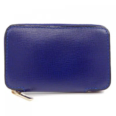 Pre-owned Valextra Leather Coin Purse/coin Case ()