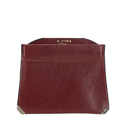 Pre-owned Valextra Leather Coin Purse/coin Case () In Pink