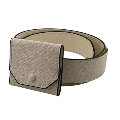 Pre-owned Valextra Leather Coin Purse/coin Case () In White