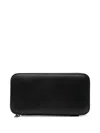 Valextra Leather Continental Wallet In Black