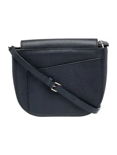 Pre-owned Valextra Leather Crossbody Bag In Blue