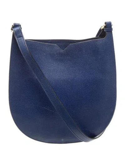 Pre-owned Valextra Leather Crossbody Bag In Blue