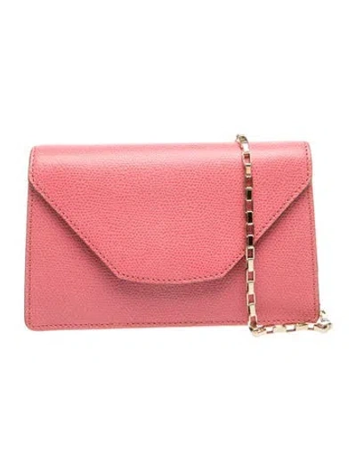 Pre-owned Valextra Leather Crossbody Bag In Pink