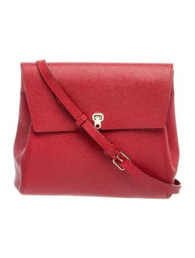 Pre-owned Valextra Leather Crossbody Bag In Red
