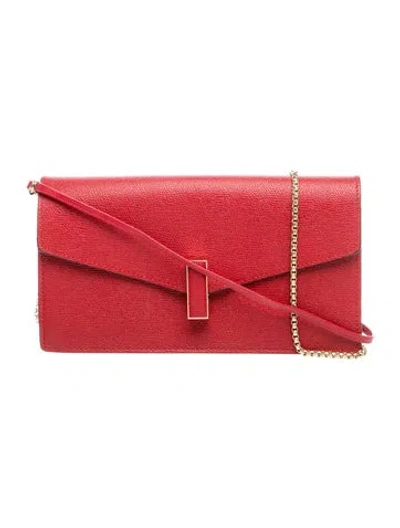 Pre-owned Valextra Leather Crossbody Bag In Red