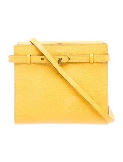Pre-owned Valextra Leather Crossbody Bag In Yellow