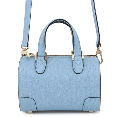 Pre-owned Valextra Leather Handbag () In Blue