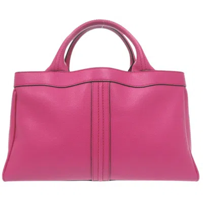 Pre-owned Valextra Leather Handbag () In Pink