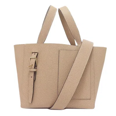 Pre-owned Valextra Leather Handbag () In Sand