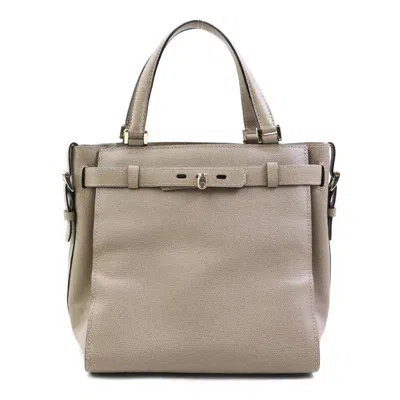 Pre-owned Valextra Leather Handbag () In Sand
