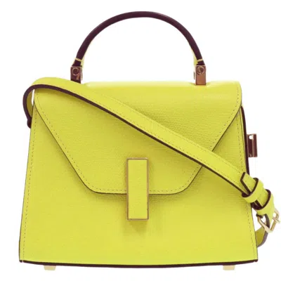 Pre-owned Valextra Leather Handbag () In Yellow