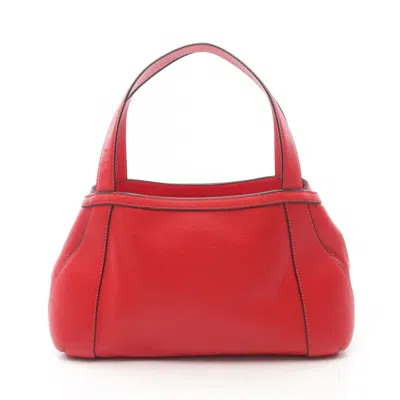 Valextra Leather Handbag In Red