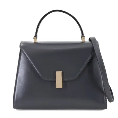 Pre-owned Valextra Leather Handbag Shoulder Bag () In Gray